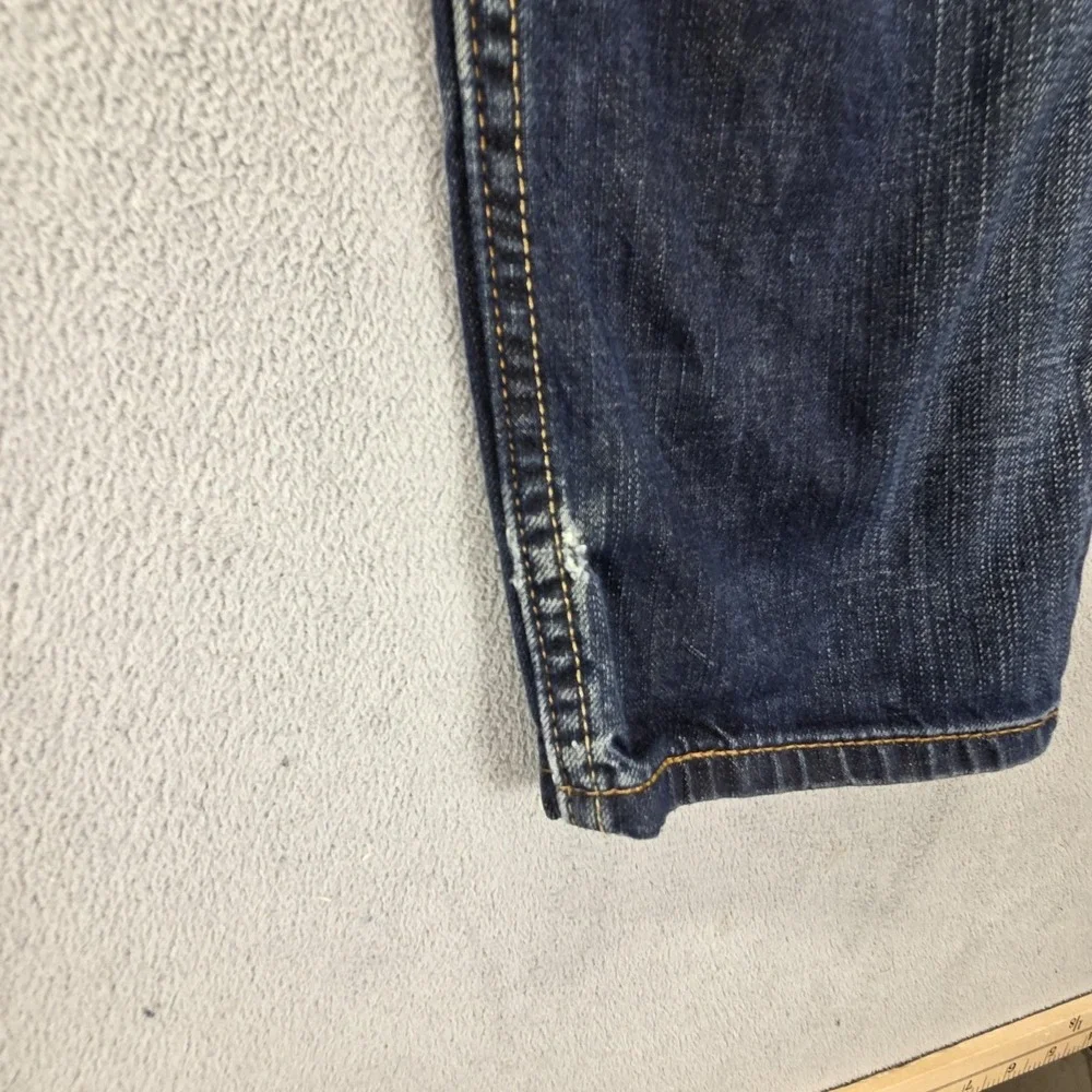 Vintage Levis 504 Jeans Mens 28x32 Blue Straight Engineered Dark Wash Honeycomb
